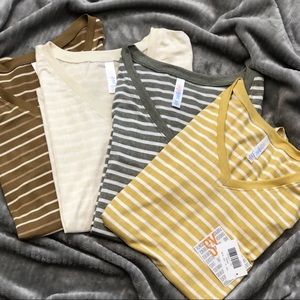 4 Striped LuLaRoe Christy T